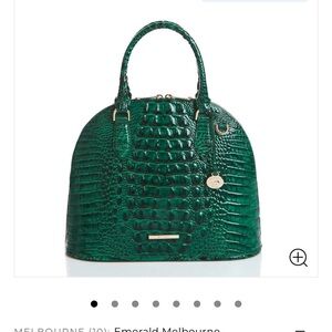 Brahmin Georgina Dome Emerald Leather Bag